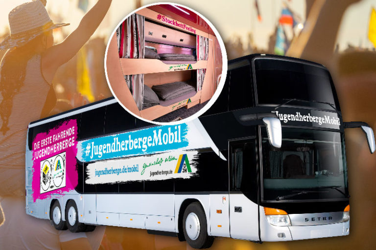 DJH bringt die erste fahrende Jugendherberge der Welt an den Start