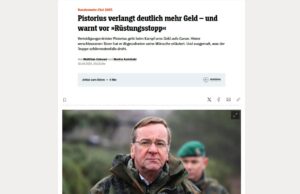 Deutscher Verteidigungsminister fordert mehr Geld für die Verteidigung