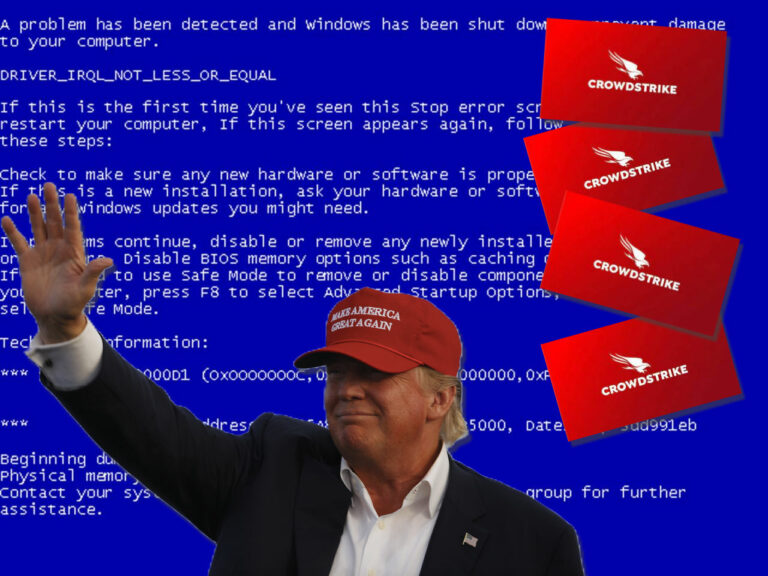 Der weltweite Absturz von Windows-Rechnern verursacht durch CrowdStrike und seine Begünstigung der Wiederwahl von Donald Trump
