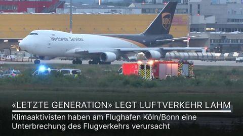 Aktivisten legen Luftverkehr am Flughafen Köln/Bonn lahm