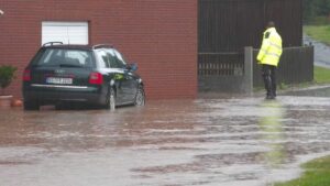 Hagelunwetter und Überschwemmungen in Niedersachsen im Harz