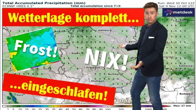 Extreme Wetterlage legt Mitteleuropa lahm- bis Mitte November ändert sich wenig bis gar nichts