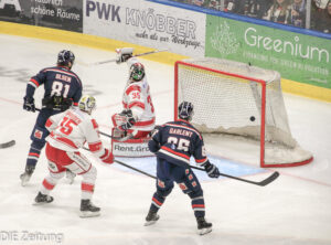 Huskies behaupten Tabellenführung mit hart erkämpftem Derbysieg gegen Bad Nauheim