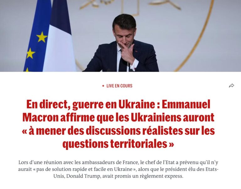 Macron fordert die Ukraine zu Gesprächen auf