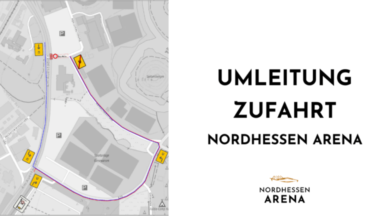 Geänderte Zufahrt zur Nordhessen Arena