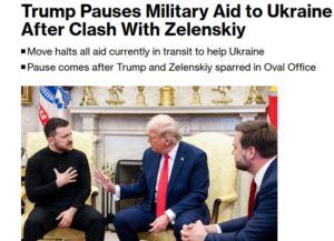 Trump setzt nach Streit mit Selenskyj sämtliche Militärhilfe für die Ukraine aus