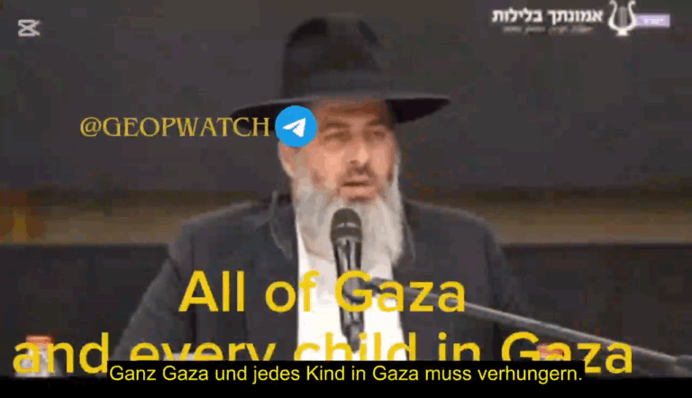 „Ganz Gaza – und jedes Kind in Gaza – sollen verhungern“