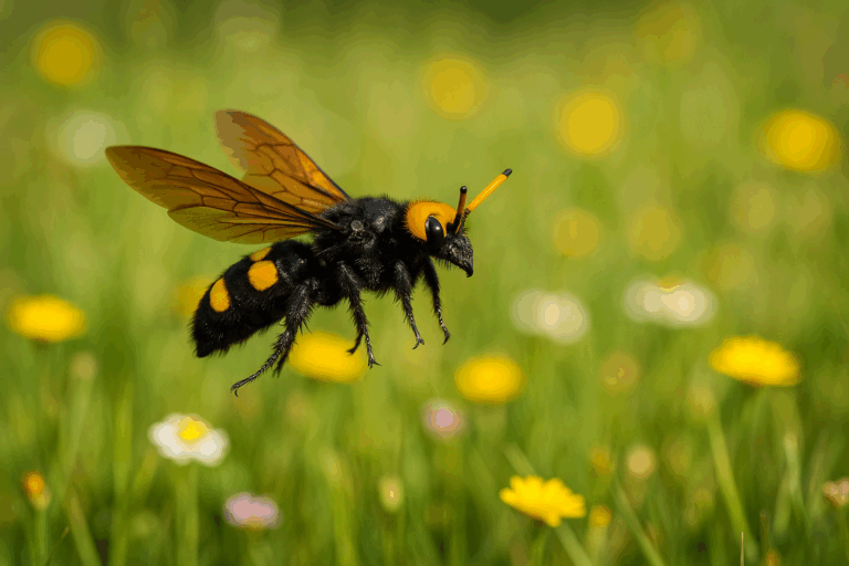 Europäische Mammutwespe ~ Megascolia maculata 🐝💥