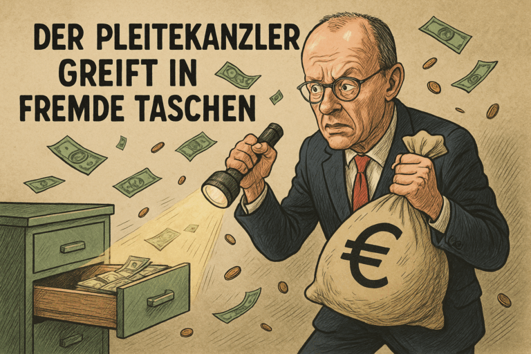 Der Pleitekanzler greift in fremde Taschen