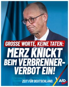 Natürlich knickt Merz beim Verbrennerverbot ein